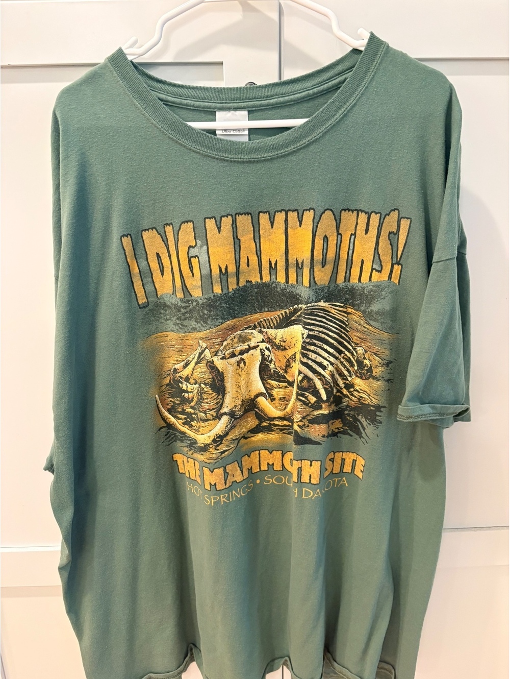 Vintage 1990s Gildan Ultra Cotton 3XL I Dig Mammoths! Graphic T-Shirt